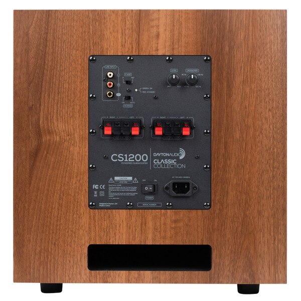 Main product image for Dayton Audio CS1200 12" 200W Powered Subwoofer Wood300-606